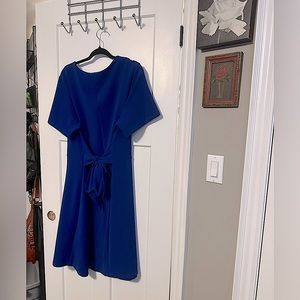 Bright Royal blue knee length dress.